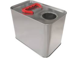 Канистра металлическая прямоугольная с отверстием под берикап 42мм, 2 л, серебристый [5131]
