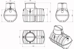 Септик &quot;Rostok&quot; &quot;Коттеджный Плюс&quot; черный