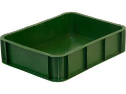 Ящик пластиковый сплошной, 430х330х110 мм, зеленый [405]