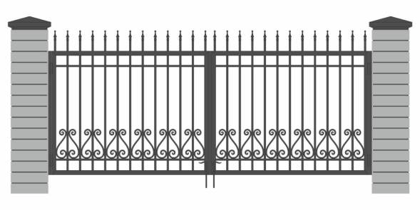 Распашные металлические ворота РВ-13, 4000x2000 мм