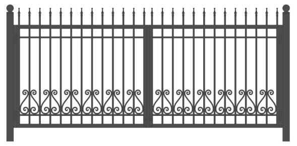 Распашные металлические ворота РВ-13, 4000x2000 мм