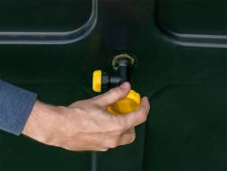 Бак пластиковый для летнего душа, 200 л, черный [Б-200]