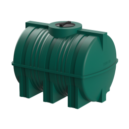 Емкость пластиковая горизонтальная для хранения воды и дизельного топлива, 2000 л, зеленый [TG2000S2]