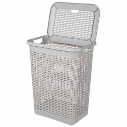 Корзина для белья 30л, светло-серый