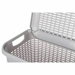 Корзина для белья 30л, светло-серый