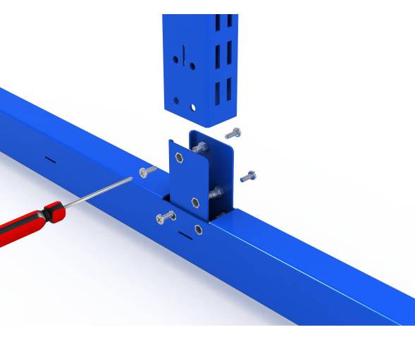Стойка мобильная для пластиковых ящиков двусторонняя ДВК SORTEX 1075-M №1-2, синий [КГ030400]