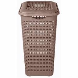 Корзина для белья 50л, коричневый