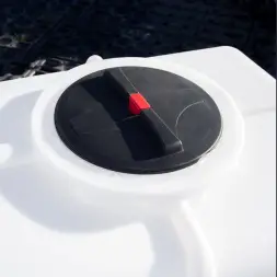 Емкость K 3000л под плотность до 1.5 г/см3 белая в обрешетке