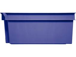 Ящик пластиковый сплошной, 600х400х250 мм, синий [125-2]