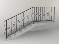 Кованые металлические перила МП2, 1 пог. м.