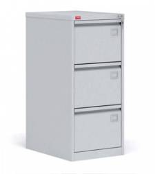 Шкаф металлический картотечный (картотека) Пакс-Металл КР-3, A4, 3 ящика, 1025x465x630 мм
