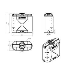 Емкость топливная S 750 л New