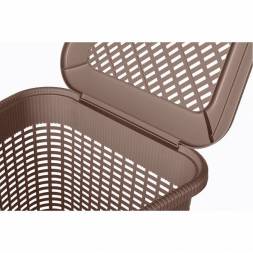 Корзина для белья угловая, 50л, коричневая