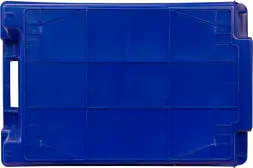 Ящик пластиковый сплошной, 600x400x200 мм, 35 л, синий [206]