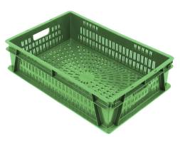Пластиковый ящик 600х400х150 перфорированный для овощей