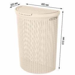 Корзина для белья Eco Style, 45л, бежевый