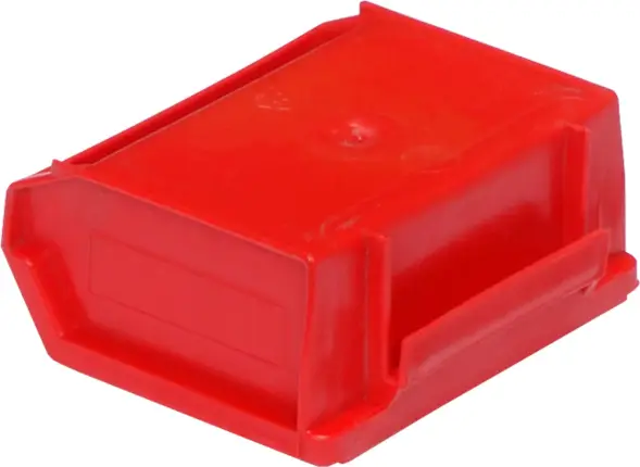 Ящик пластиковый сплошной, 96x105x45 мм, 0.45 л, красный [7924]