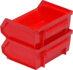Ящик пластиковый сплошной, 96x105x45 мм, 0.45 л, красный [7924]
