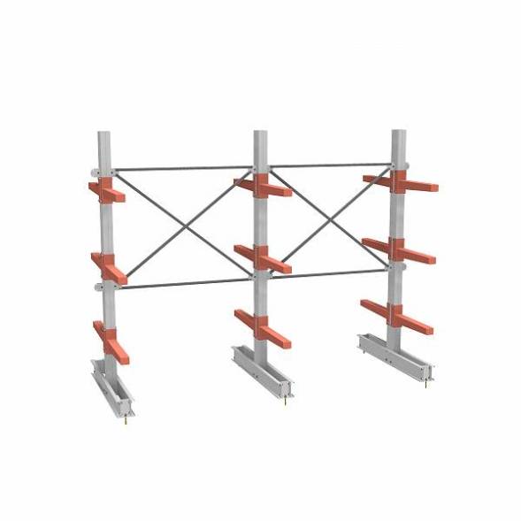 СТ-062 Стеллаж консольный двухсторонний 3 яруса (с доп.секцией)