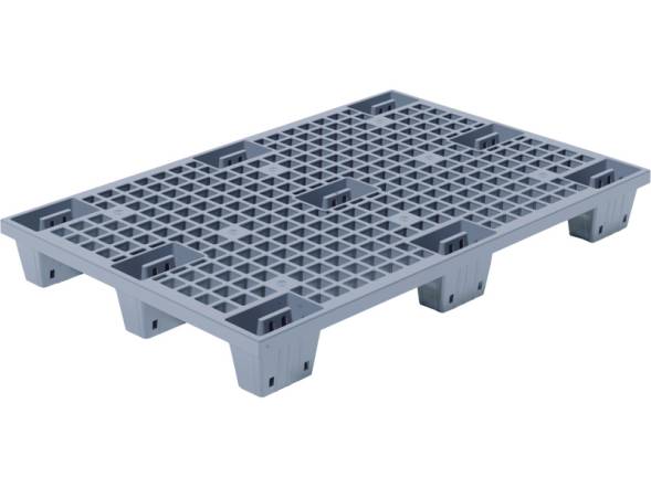 Паллет (поддон) пластиковый перфорированный вкладываемый на ножках, 1200х800х140 мм, черный [1200800140-02]