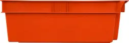 Ящик пластиковый сплошной с гладким дном, 600x400x200 мм, 35 л, красный [206 (1,7)]