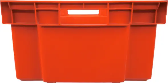 Ящик пластиковый сплошной с гладким дном, 600x400x200 мм, 35 л, красный [206 (1,7)]