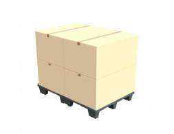 Паллет (поддон) пластиковый перфорированный на ножках, 1200х800х140 мм, серый [02.102.91.Q]