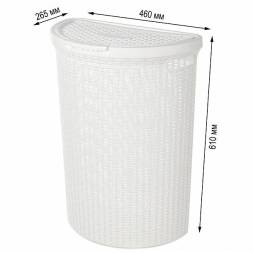 Корзина для белья Eco Style, 45л, белый