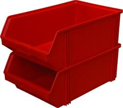 Ящик пластиковый сплошной, 500×310×183 мм, 28 л, красный [7965]