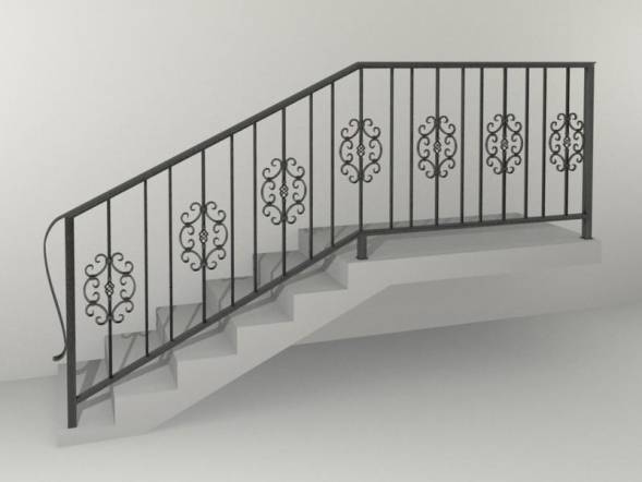 Кованые металлические перила МП10, 1 пог. м.