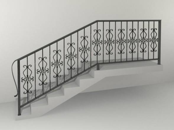 Кованые металлические перила МП11, 1 пог. м.