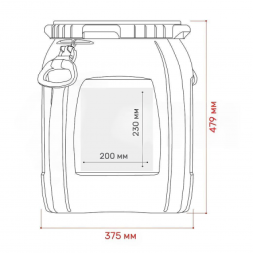 Бочка пластиковая с резьбовой крышкой Quadro, 52 л, белый [БП52.04/04]