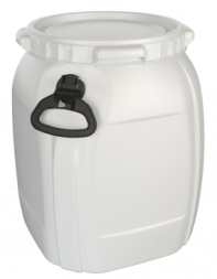 Бочка пластиковая с резьбовой крышкой Quadro, 52 л, белый [БП52.04/04]