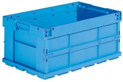 Евроконтейнер складной пластиковый AUER F-KLT 6410, 600×400×280 мм, синий