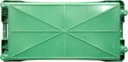 Ящик пластиковый перфорированный, 800x400x225 мм, 72 л, зеленый [211-1]