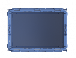 Контейнер пластиковый вкладываемый INSTORE с крышкой LD64, 600х400х420 мм, синий [KV 6442]