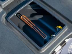 Бак пластиковый для душа с подогревом, 250 л, черный [Б-250]