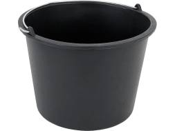 Ведро строительное пластиковое, 12 л, черный [4154]