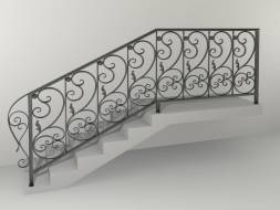 Кованые металлические перила МП18, 1 пог. м.