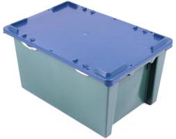 Пластиковый ящик 600х400х300 с держателем пакетов для фасовки