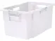 Ящик сплошной пластиковый, 600x400x300 мм, 52 л, белый [218-1]