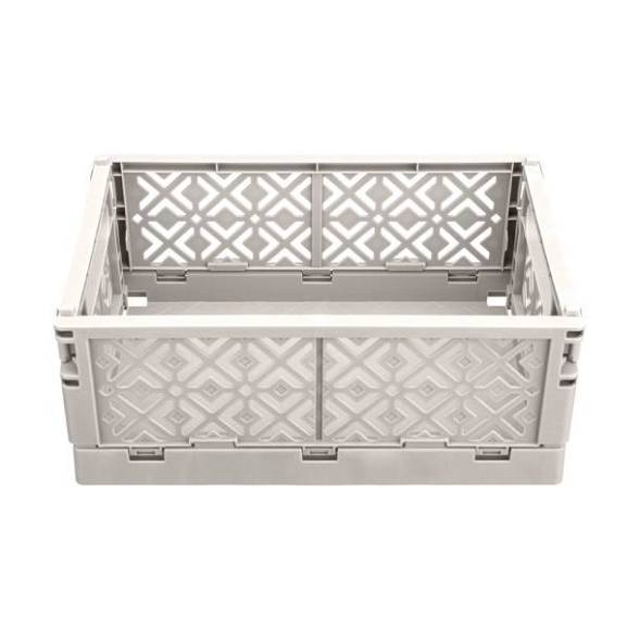 Ящик пластиковый складной ECONOVA Stocky M, 249х167х103 мм, 3.4 л, светло-бежевый [434297434]