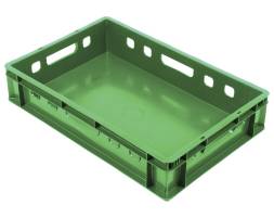 Ящик пластиковый универсальный, 600х400х120 мм, зеленый [600400120-00]