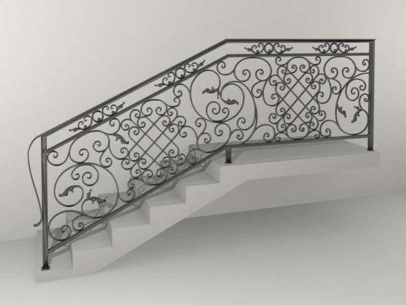 Кованые металлические перила МП22, 1 пог. м.