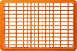 Ящик пластиковый перфорированный, 600x400x150 мм, 28 л, оранжевый [418]