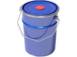 Ведро металлическое, ВМо 5б, 5 л, крышка-обруч, берикап 42 мм, синий [5062]