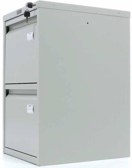 Шкаф металлический картотечный (картотека) ПРАКТИК A-42, А4, 2 ящика, 685x408x485 мм