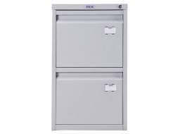 Шкаф металлический картотечный (картотека) ПРАКТИК A-42, А4, 2 ящика, 685x408x485 мм