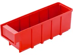 Контейнер полочный пластиковый, 300x92x100 мм, 2.76 л, красный [6005]