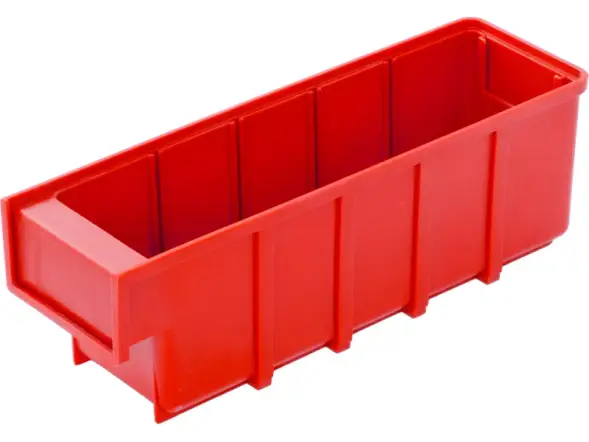 Контейнер полочный пластиковый, 300x92x100 мм, 2.76 л, красный [6005]